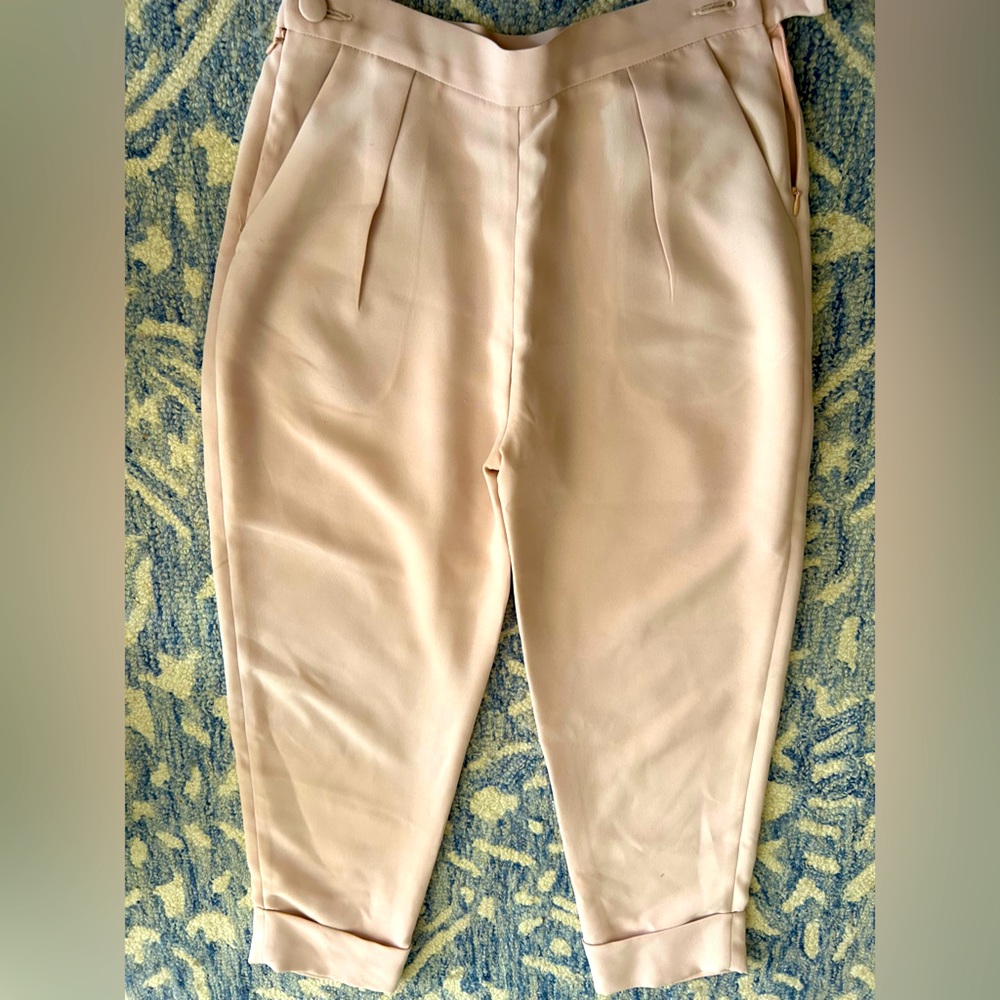 Rachel Comey high waisted spring / summer tapered pants with buttons on sides